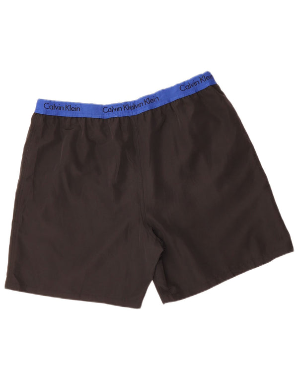 CALVIN KLEIN Short de Bain Graphique Homme XL Noir Colorblock Polyester