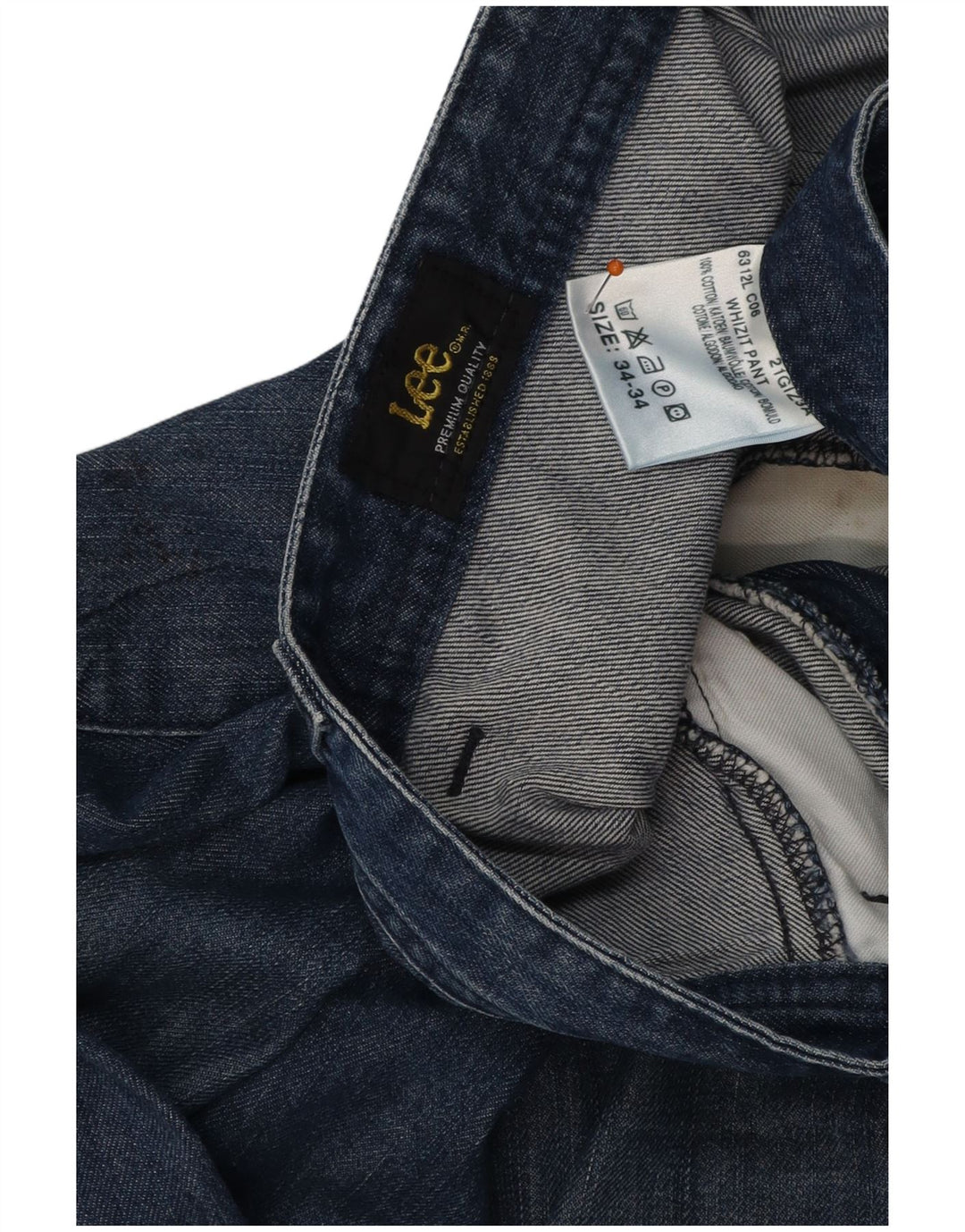 LEE Mens Straight Jeans W34 L29 Blue Cotton