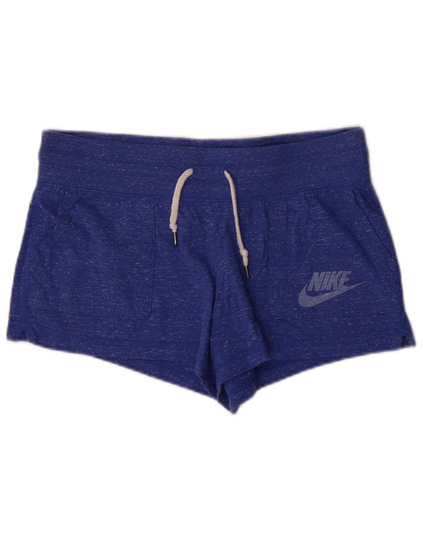 Nike Short de sport graphique pour femme UK 12 Polyester moucheté bleu moyen
