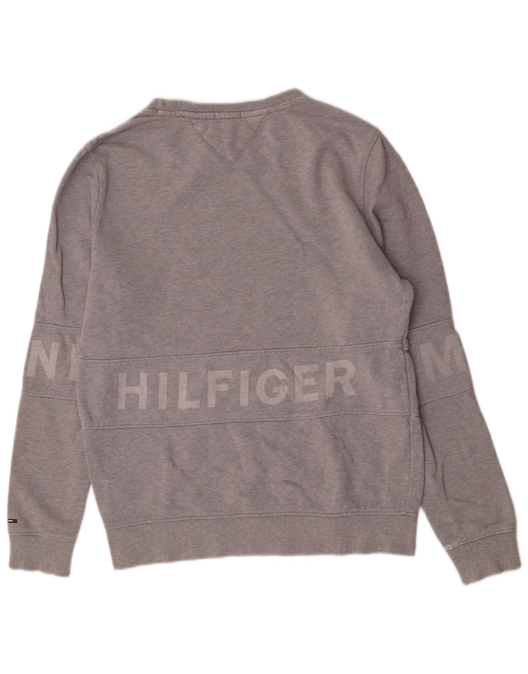 Tommy Hilfiger Sweat-shirt graphique pour homme en coton gris Taille L