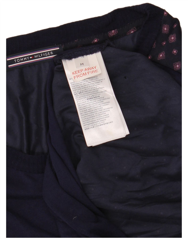 Tommy Hilfiger Haut à manches longues pour femme UK 12 Bleu marine moyen géométrique