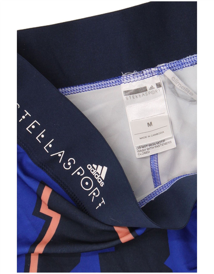 ADIDAS Leggings Climalite Graphic pour femme UK 14 Bleu moyen Polyester