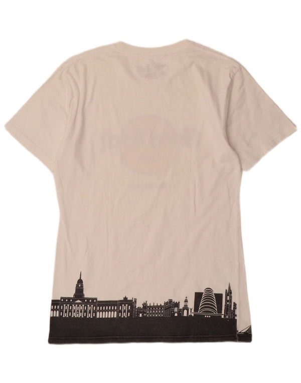 Hard Rock Cafe Dublin T-shirt graphique pour homme en coton blanc moyen