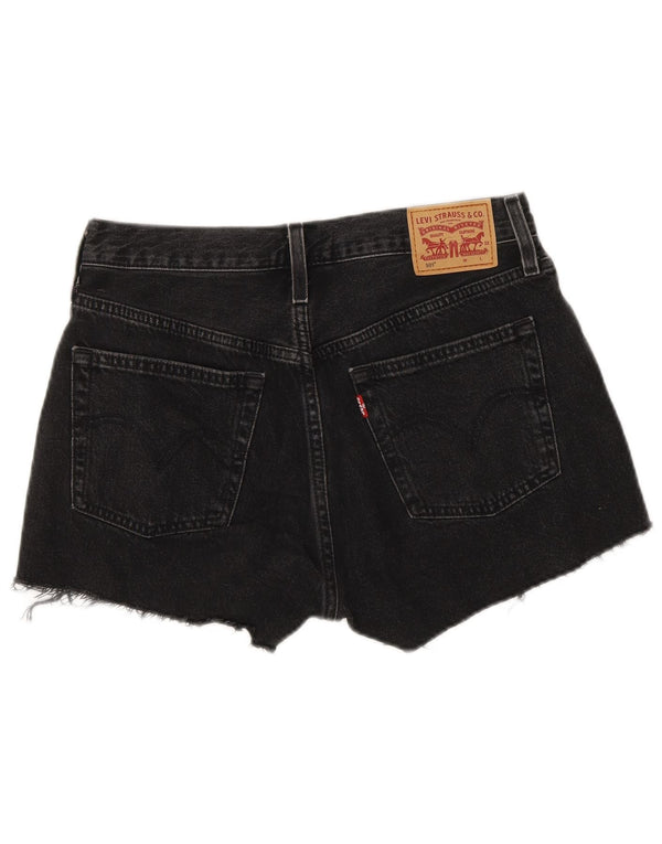 Levi's Short en Jean Taille Haute 501 Femme W28 Gris Moyen