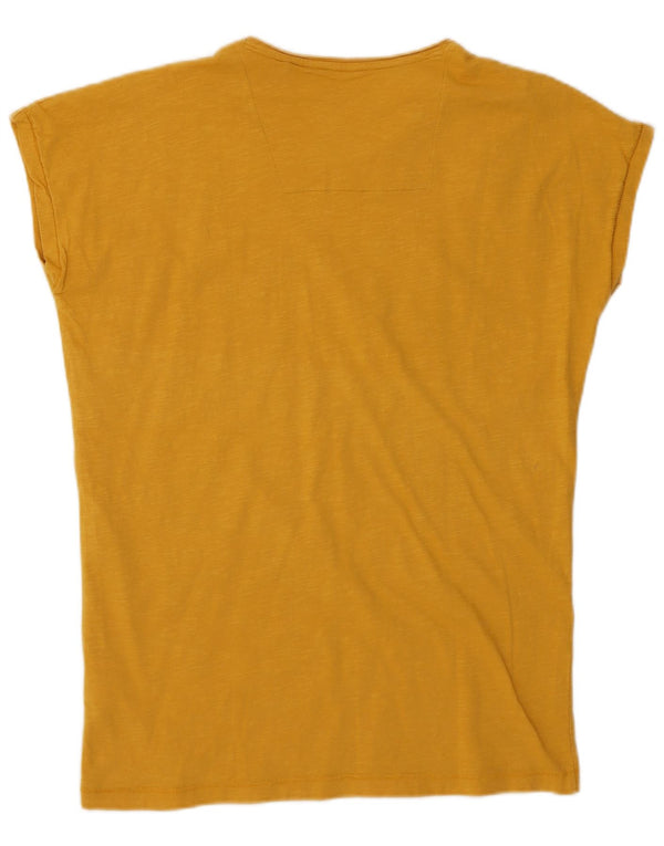 Weird Fish T-shirt graphique pour femme UK 10 Petit coton jaune