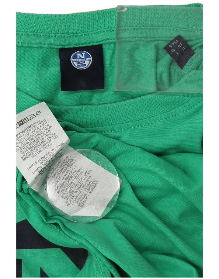 North Sails T-Shirt Graphique Homme Vert Moyen Coton