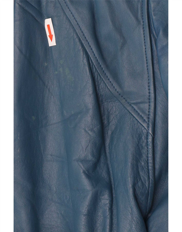 Chagall Veste En Cuir Femme IT 44 Bleu Moyen