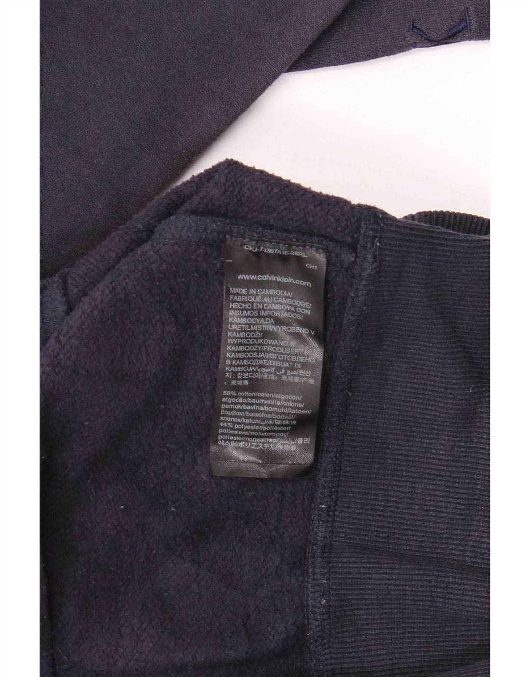 Calvin Klein Jeans Sweat-Shirt Homme Bleu Marine Moyen Coton