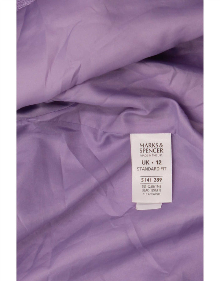 Marks & Spencer Veste blazer standard à 1 bouton pour femme UK 12 Violet moyen