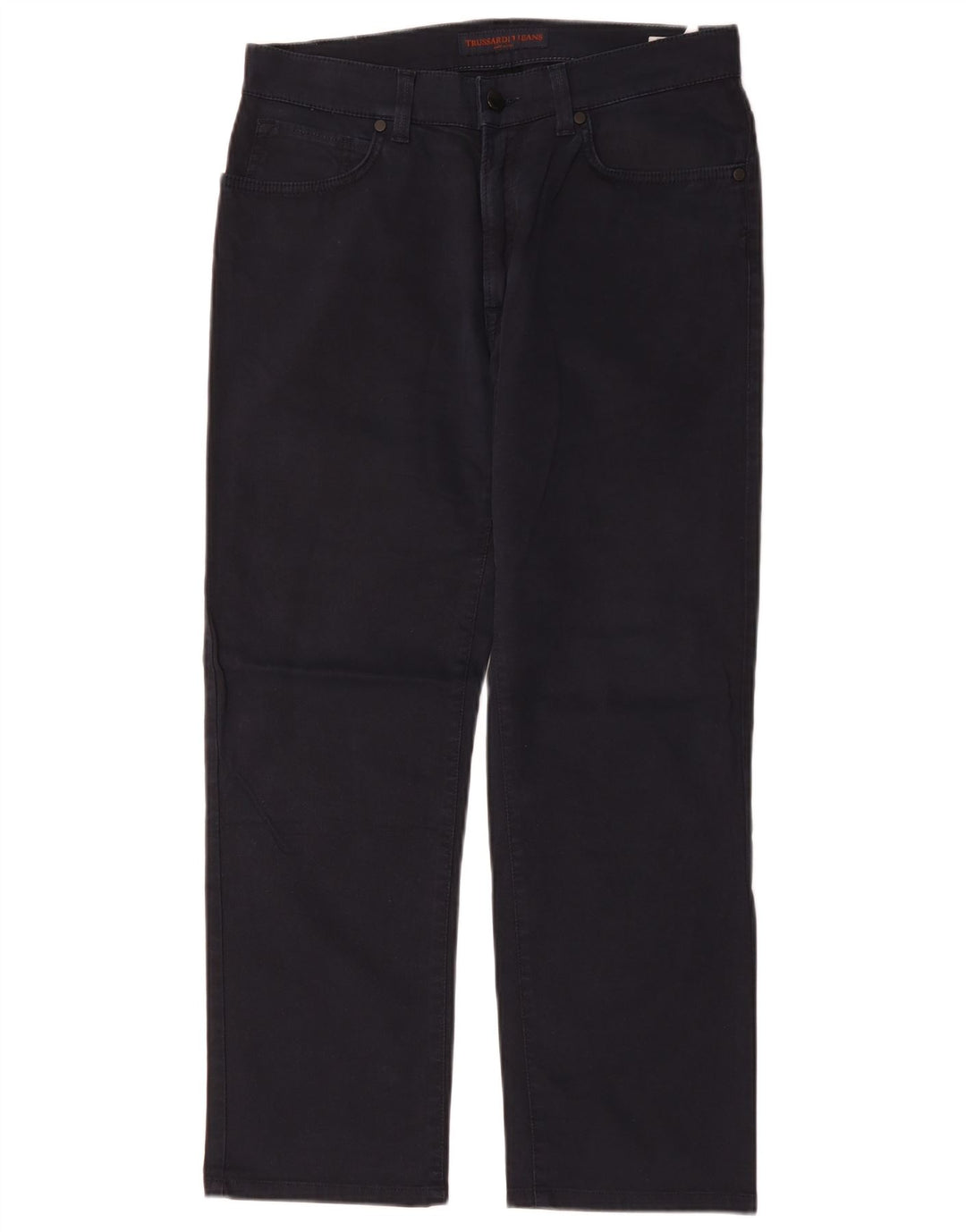 Trussardi Pantalon décontracté droit W33 L27 Bleu Marine Polyester