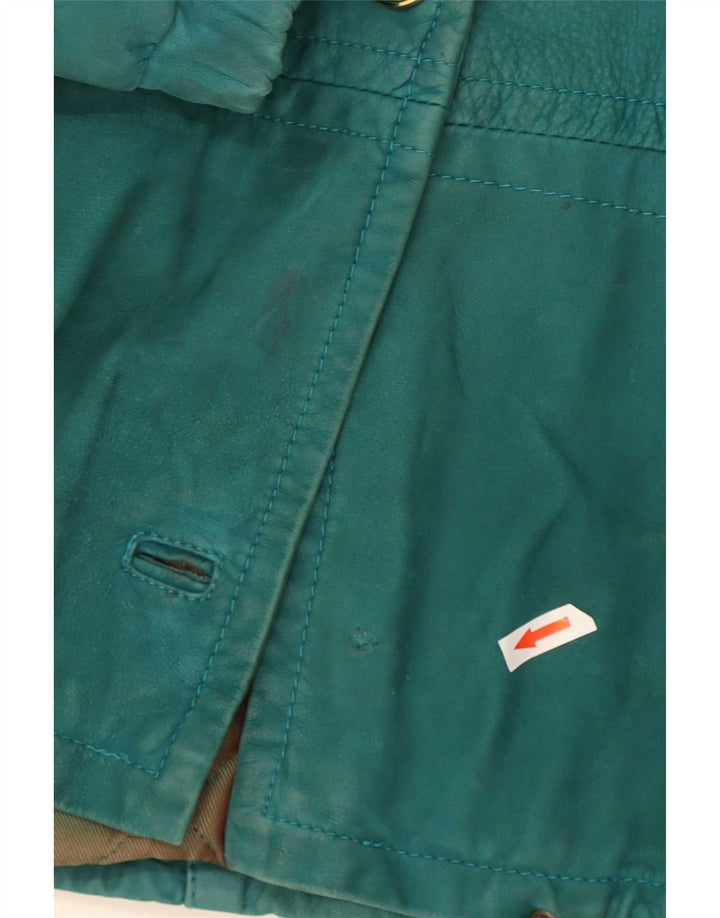 vintage Femme Veste coupe-vent à capuche surdimensionnée IT 44 Vert moyen