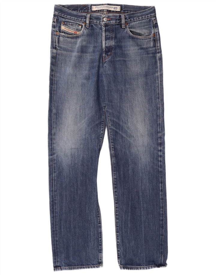 DIESEL Jean droit homme W34 L33 bleu coton classique