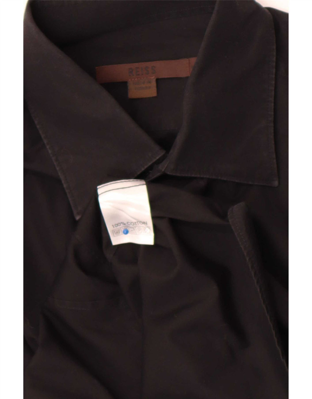 Reiss Chemise Homme Noir Moyen Coton