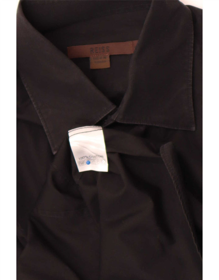 Reiss Chemise Homme Noir Moyen Coton