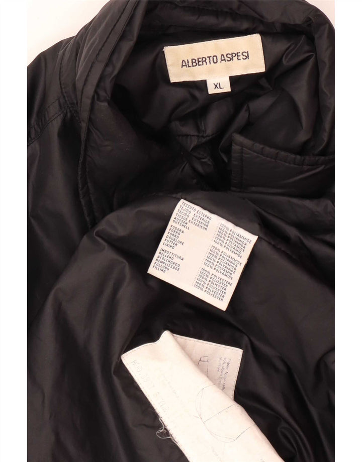 Alberto Aspesi Veste Bomber Homme UK 42 XL Noir Polyamide