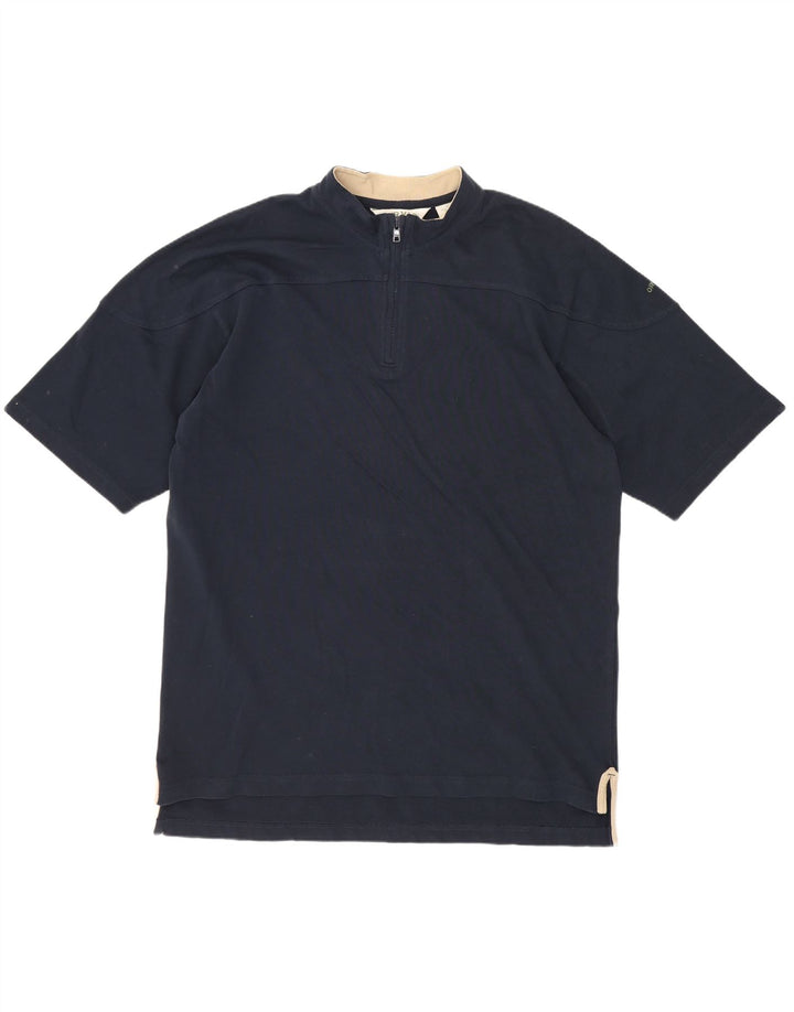 Orvis T-shirt 1/4 zippé pour homme en coton bleu marine moyen
