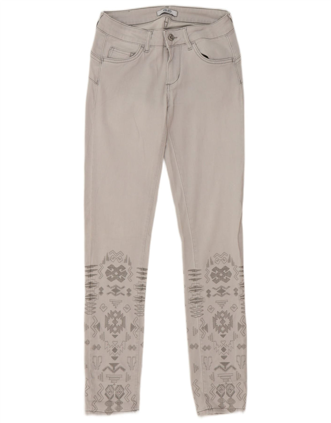 Liu Jo Jean Slim Femme W28 L31 Gris Géométrique