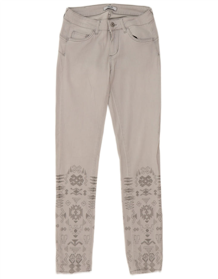 Liu Jo Jean Slim Femme W28 L31 Gris Géométrique