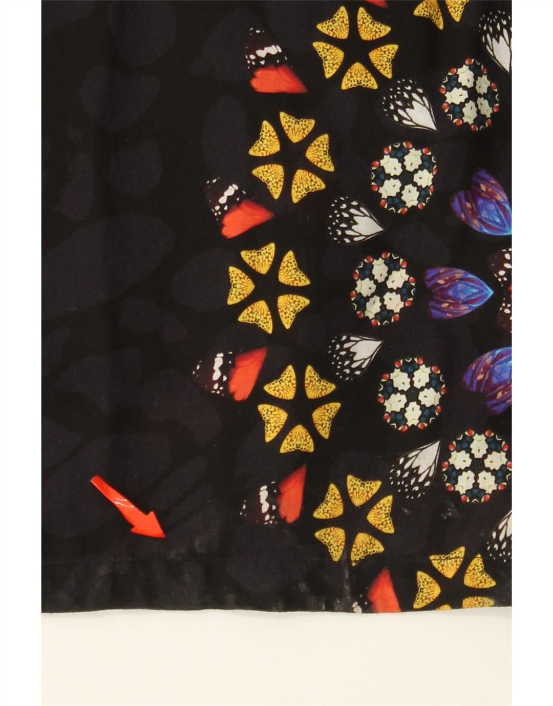 DESIGUAL Combinaison graphique sans manches pour femme UK 14 Large Noir Floral