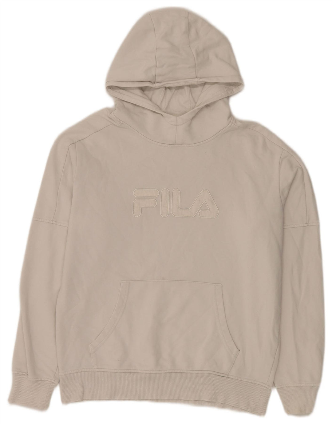 Fila Pull à Capuche Graphique Homme Blanc Moyen Coton