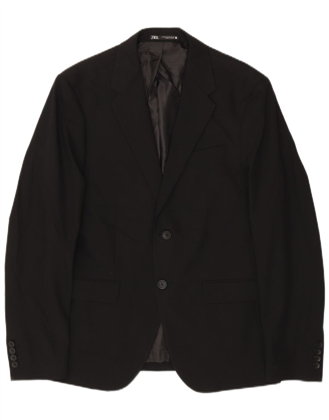 Zara Veste blazer à 2 boutons pour homme EU 50 Noir moyen