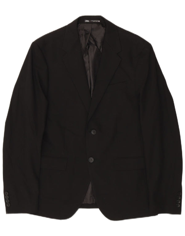 Zara Veste blazer à 2 boutons pour homme EU 50 Noir moyen
