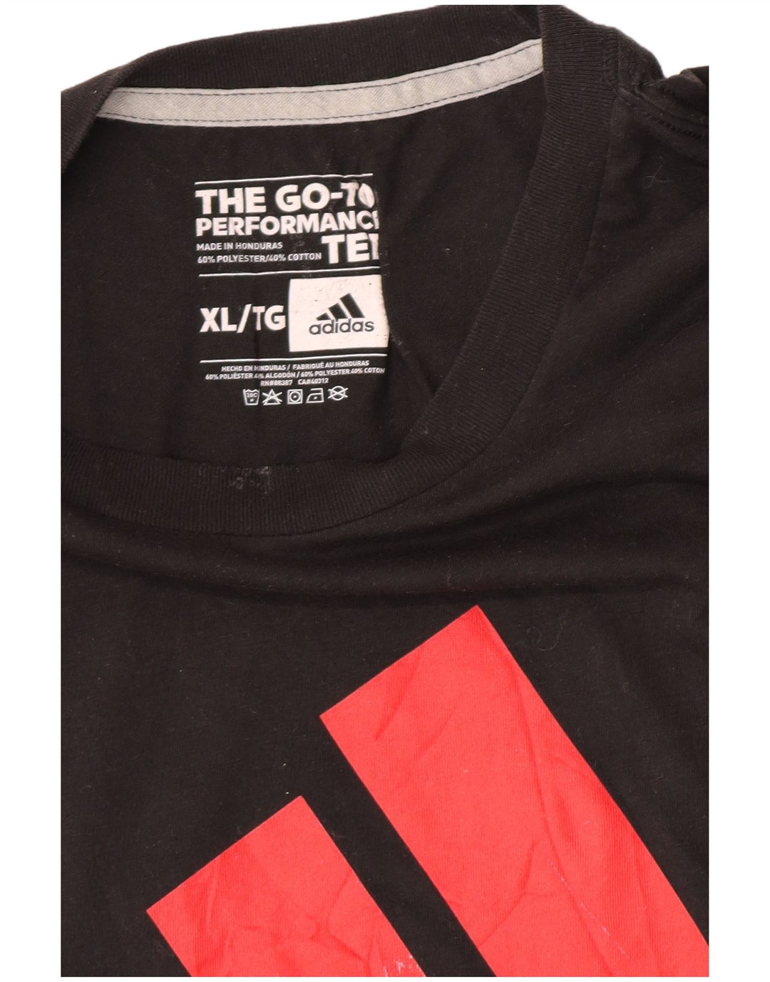 Adidas Hommes Climalite Graphic T-Shirt Top XL Noir Polyester