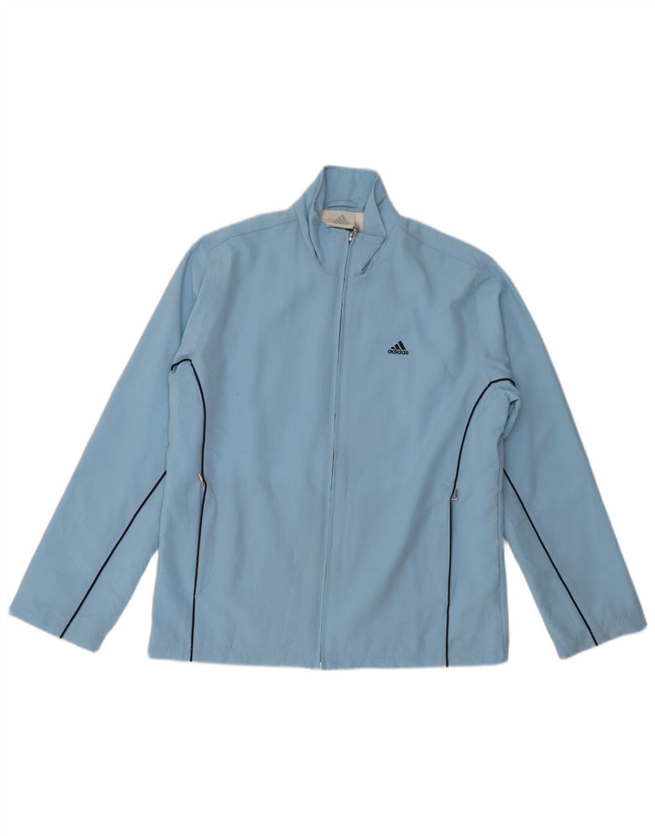 Adidas Veste de survêtement pour femme UK 12 Bleu moyen Polyester