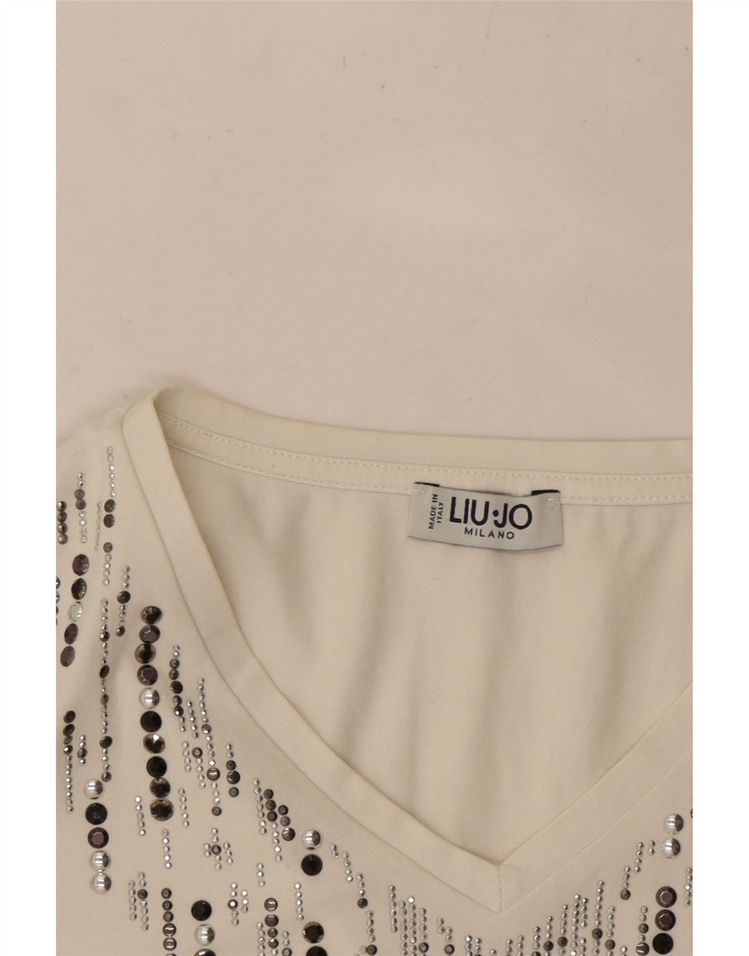 LIU JO T-shirt Milano pour femme UK 12 Blanc moyen