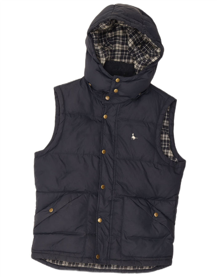 Jack Wills Gilet rembourré à capuche pour homme UK 36 Small Bleu marine