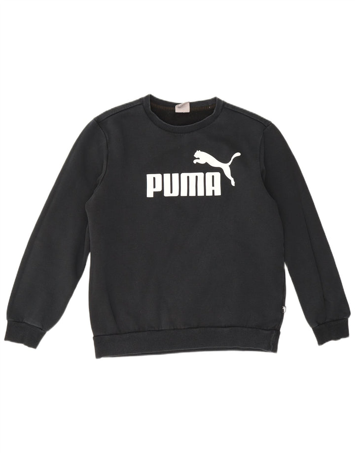 Puma Sweat-Shirt Graphique Homme Bleu Marine Moyen Coton