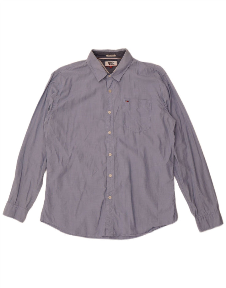 Tommy Hilfiger Chemise Regular Fit Homme Bleu Coton