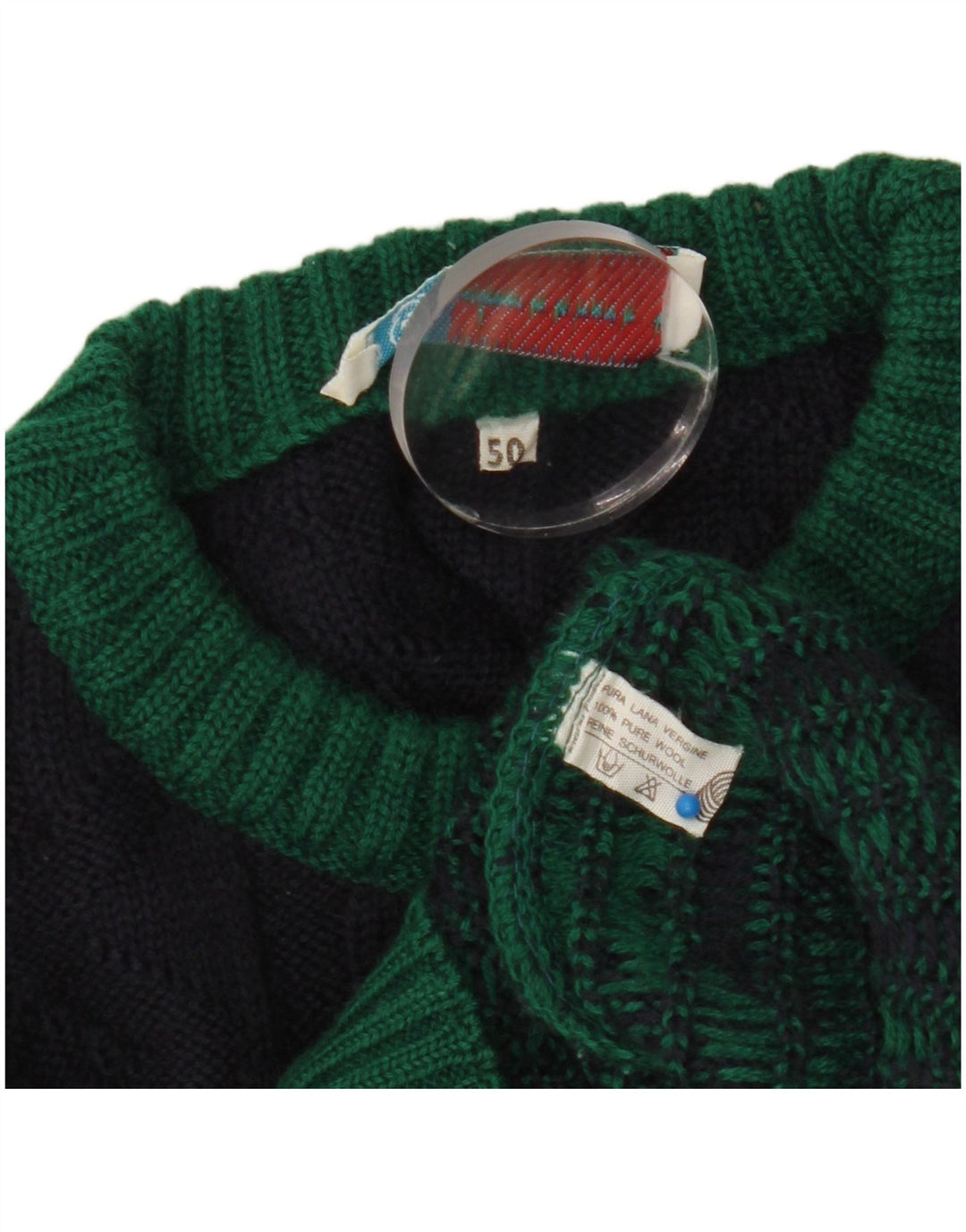 Azzurra Pull ras du cou pour homme IT 50 Bleu marine moyen géométrique