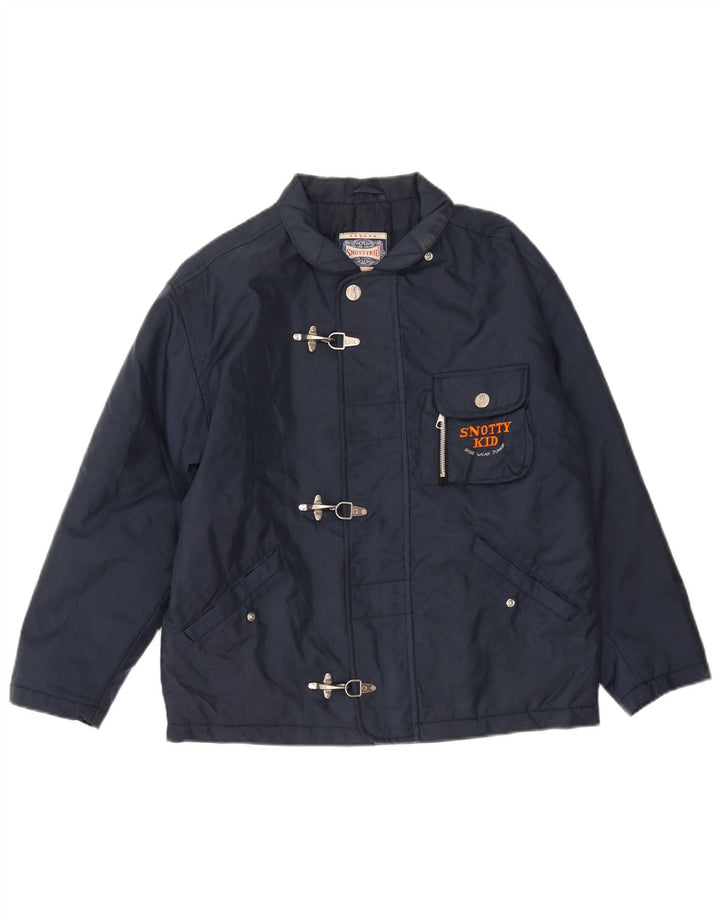 Manteau coupe-vent vintage pour garçons 11-12 ans en polyamide bleu marine