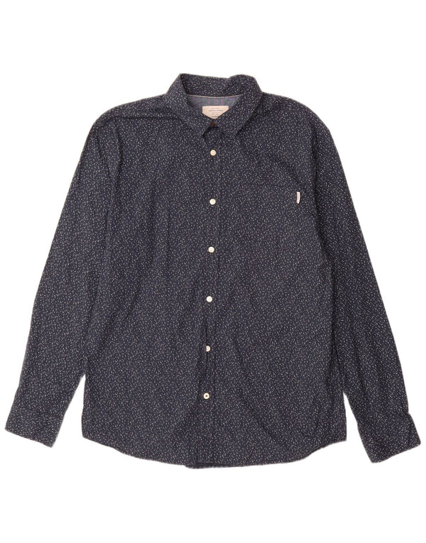 Jack & Jones Chemise Homme XL Bleu Marine Pois Coton