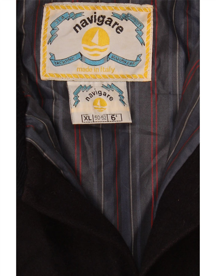 Navigare Veste Bomber Homme UK 42 XL Bleu Marine Laine