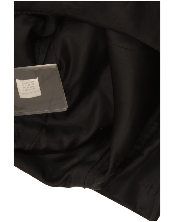 vintage Femmes Hors Épaule Robe UK 8 Petit Noir Polyester