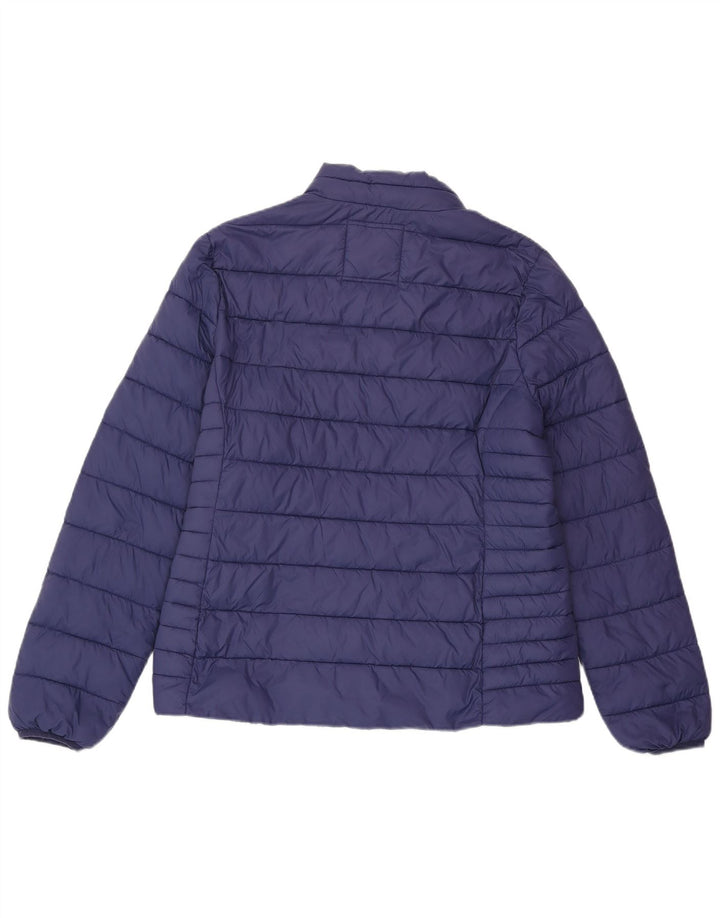 CREW CLOTHING Veste matelassée pour femme UK 14 Large Bleu Marine Nylon