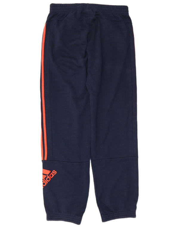 Adidas Pantalon de survêtement graphique pour homme en coton bleu marine moyen