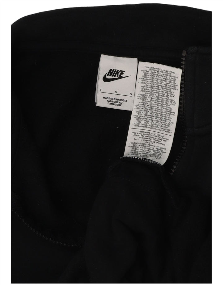 NIKE Sweat-shirt à col zippé pour homme Grand coton noir