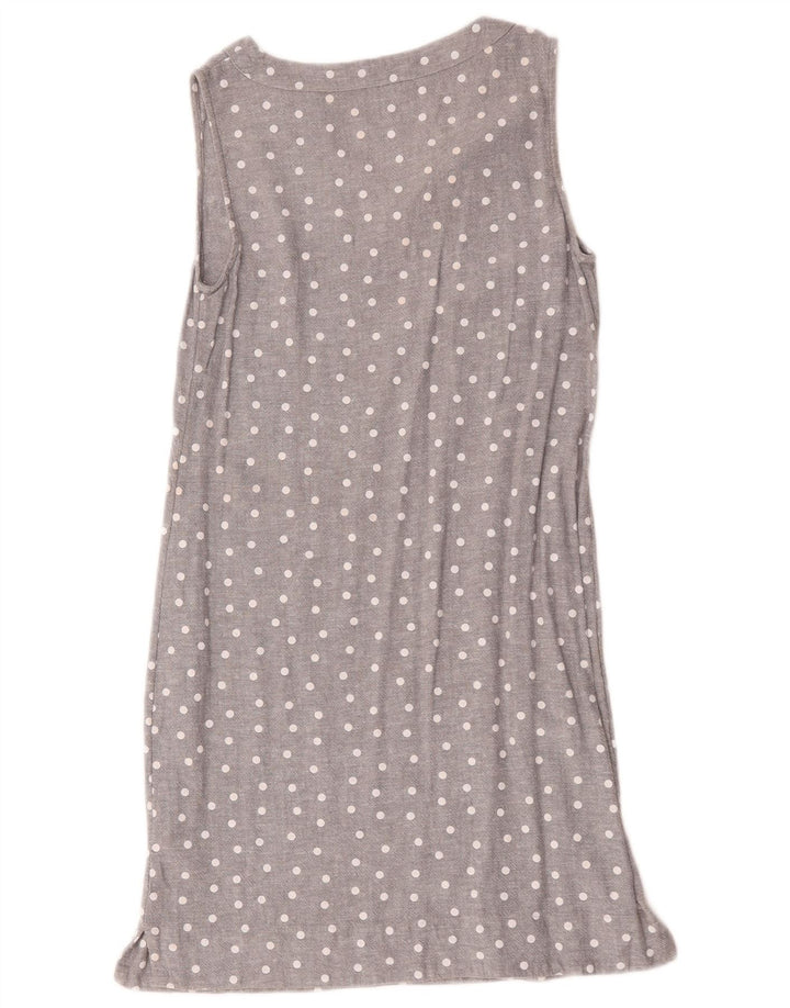 Marks & Spencer Robe droite sans manches pour femme UK 10 Petit Gris à pois