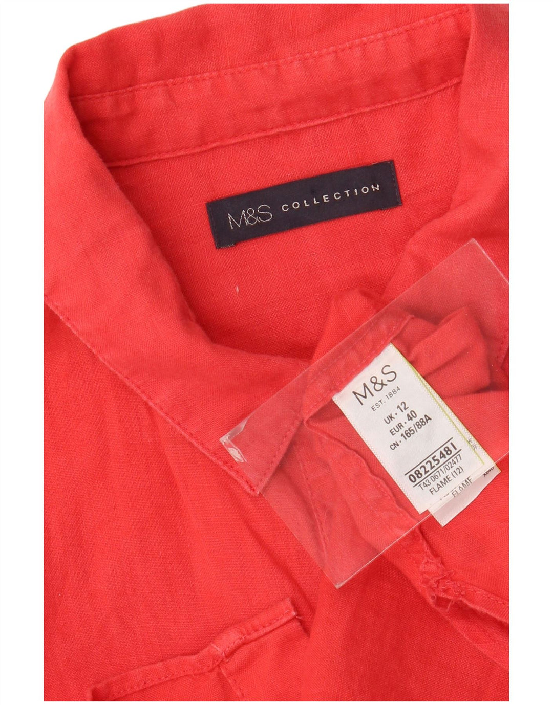 MARKS & SPENCER Chemise sans manches pour femme UK 12 Lin rose moyen