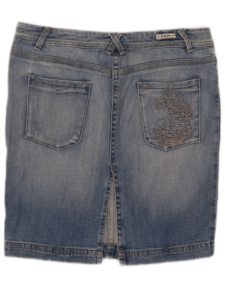 Roxy Mini jupe en jean pour femme US 12 Large W32 Bleu Coton