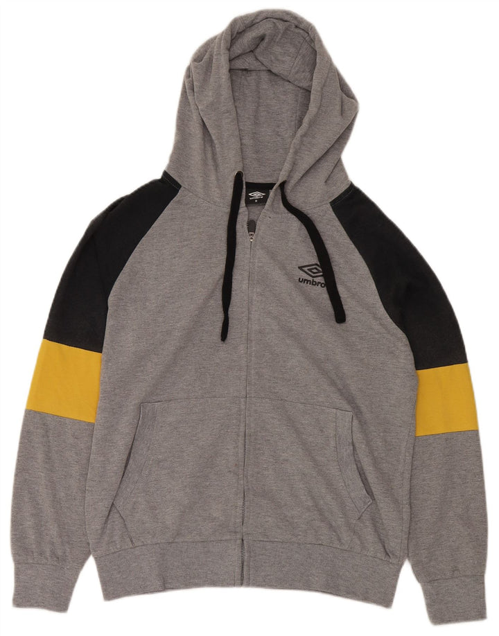 UMBRO Sweat à Capuche Zippé Homme Gris Moyen Colourblock Coton
