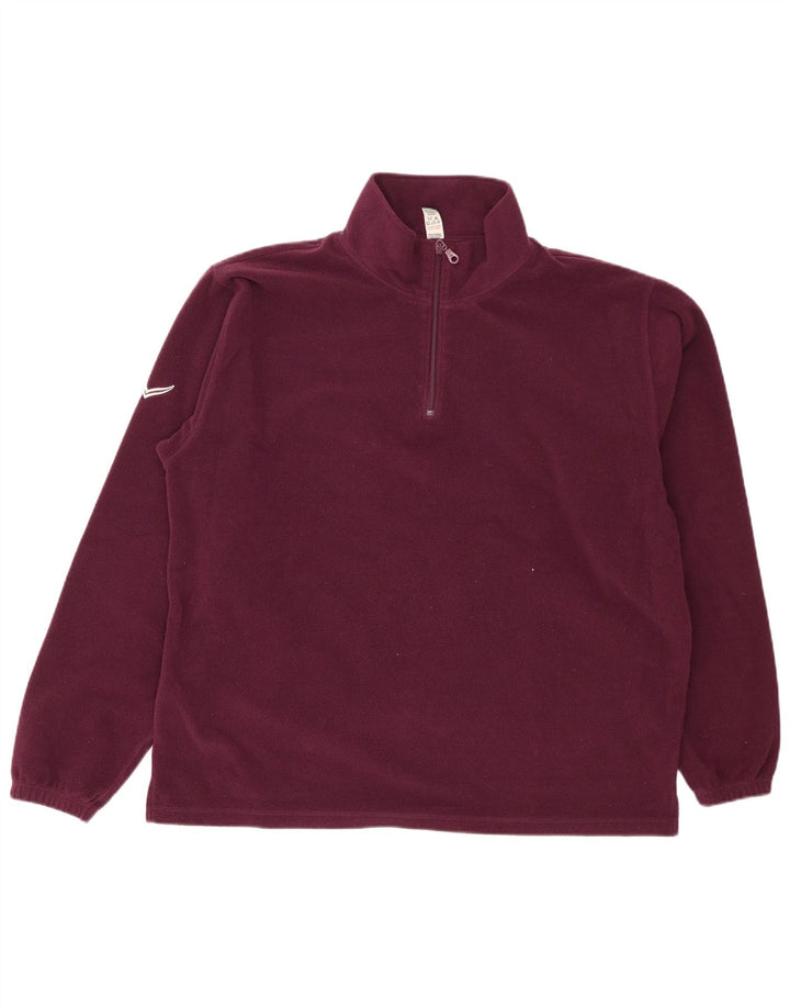 Trigema Pull polaire à col zippé pour homme en polyester bordeaux Taille L