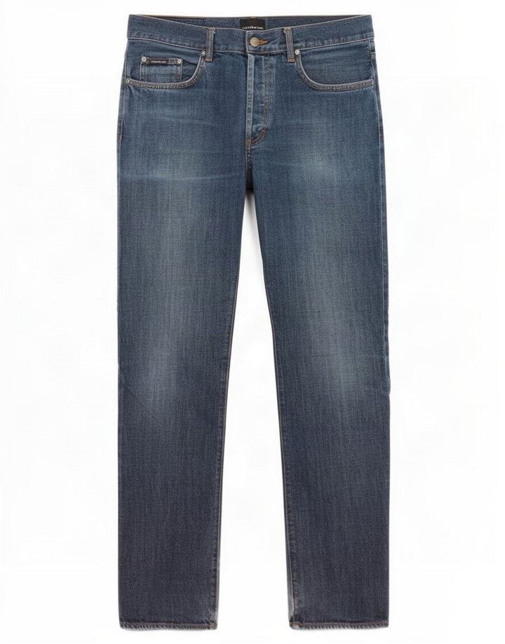 Calvin Klein Jean droit homme W36 L33 bleu coton