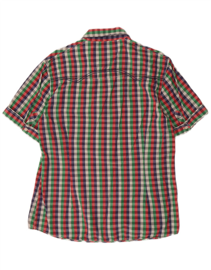 GARCIA Chemise Homme Coupe Slim à Manches Courtes XL Vichy Multicolore