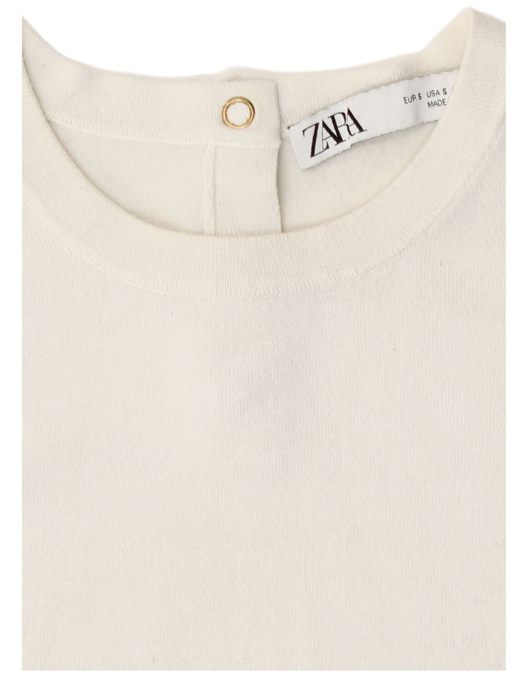 Zara Womens Vest Débardeur UK 10 Petit Blanc