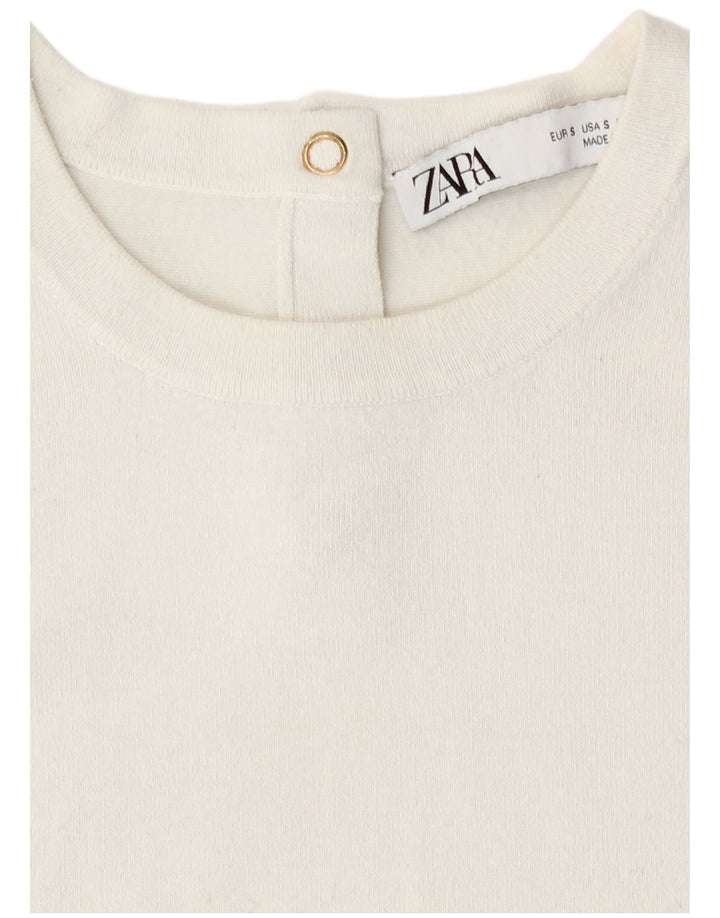 Zara Womens Vest Débardeur UK 10 Petit Blanc