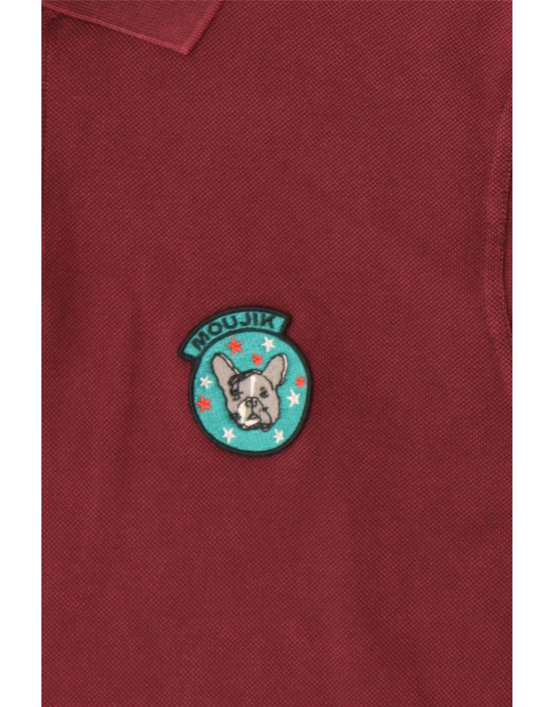 Saint Laurent Polo Homme Large Coton Bordeaux